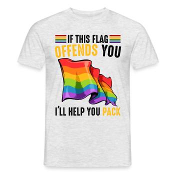 LGBT - Men's T-Shirt - heather grey - Front - AI Model Male 178 dark (178cm)