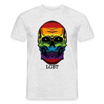 LGBT - Men's T-Shirt - heather grey - Front - AI Model Male 178 dark (178cm)