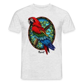 perroquet - T-shirt homme - gris chiné - Devant - AI Model Male 178 dark (178cm)