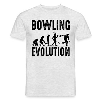 Bowling - Men's T-Shirt - heather grey - Front - AI Model Male 178 dark (178cm)
