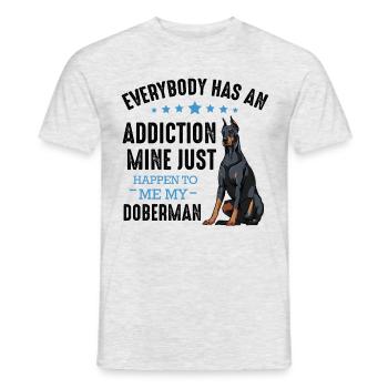 Dobermann - T-shirt homme - gris chiné - Devant - AI Model Male 178 dark (178cm)