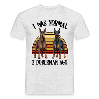Dobermann - T-shirt homme - gris chiné - Devant - AI Model Male 178 dark (178cm)