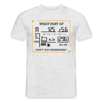 Photographie énonciations drôles cadeau de photographes - T-shirt homme - gris chiné - Devant - AI Model Male 178 dark (178cm)