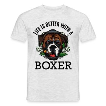boxeur - T-shirt homme - gris chiné - Devant - AI Model Male 178 dark (178cm)