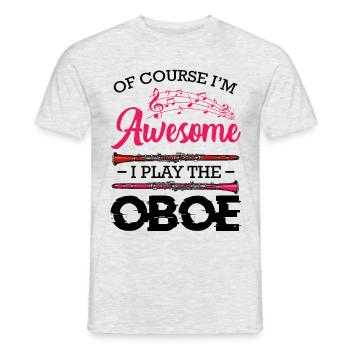 oboe - Men's T-Shirt - heather grey - Front - AI Model Male 178 dark (178cm)