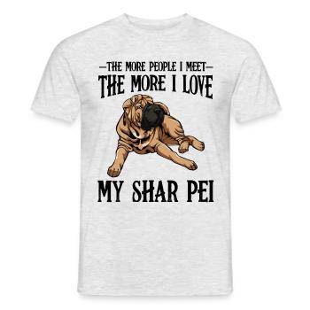 Shar Pei - Männer T-Shirt - Grau meliert - Vorne - AI Model Male 178 dark (178cm)