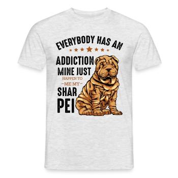 Shar Pei - Männer T-Shirt - Grau meliert - Vorne - AI Model Male 178 dark (178cm)