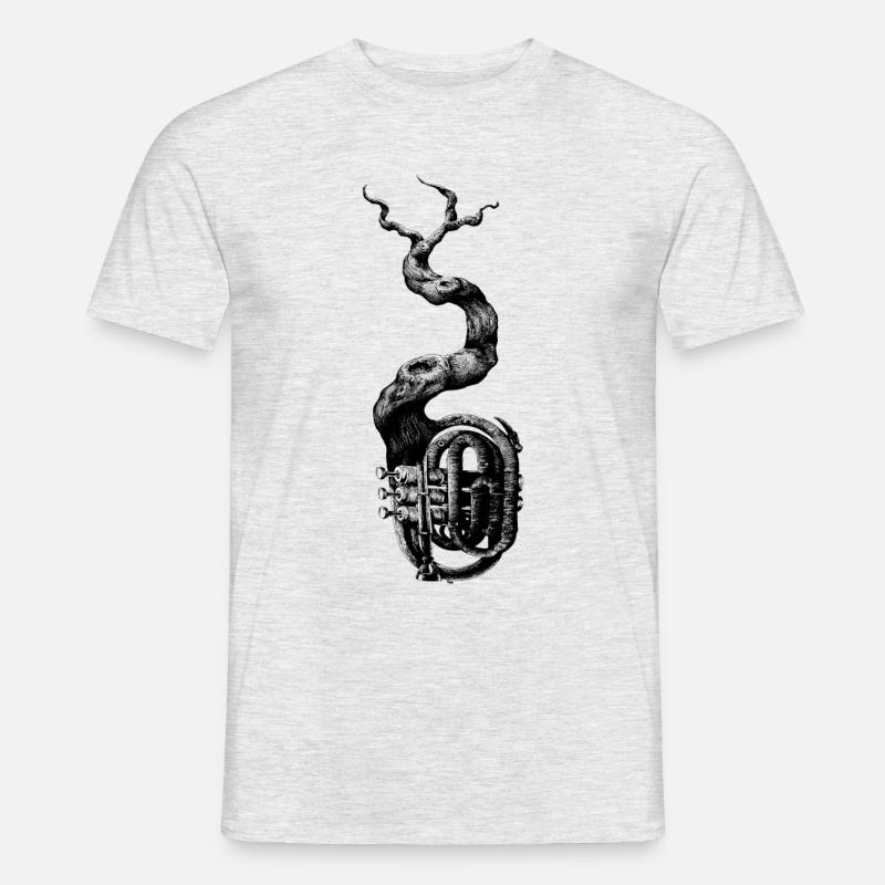 Trompete - Männer T-Shirt - Grau meliert