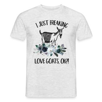 Je viens de faire peur aux chèvres d'amour - T-shirt homme - gris chiné - Devant - AI Model Male 178 dark (178cm)