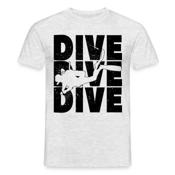 Scuba Dive - Men's T-Shirt - heather grey - Front - AI Model Male 178 dark (178cm)