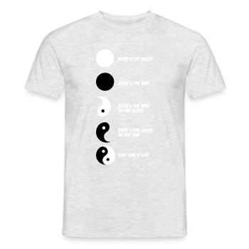 Yin Yang - T-shirt homme - gris chiné - Devant - AI Model Male 178 dark (178cm)