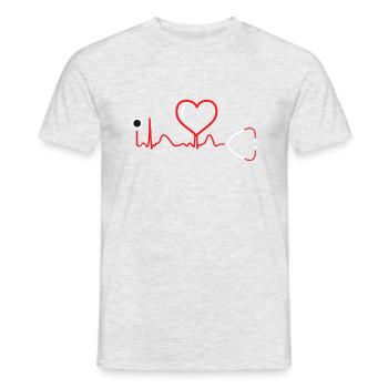 médecin - T-shirt homme - gris chiné - Devant - AI Model Male 178 dark (178cm)