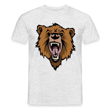 bear - Männer T-Shirt - Grau meliert - Vorne - AI Model Male 178 dark (178cm)