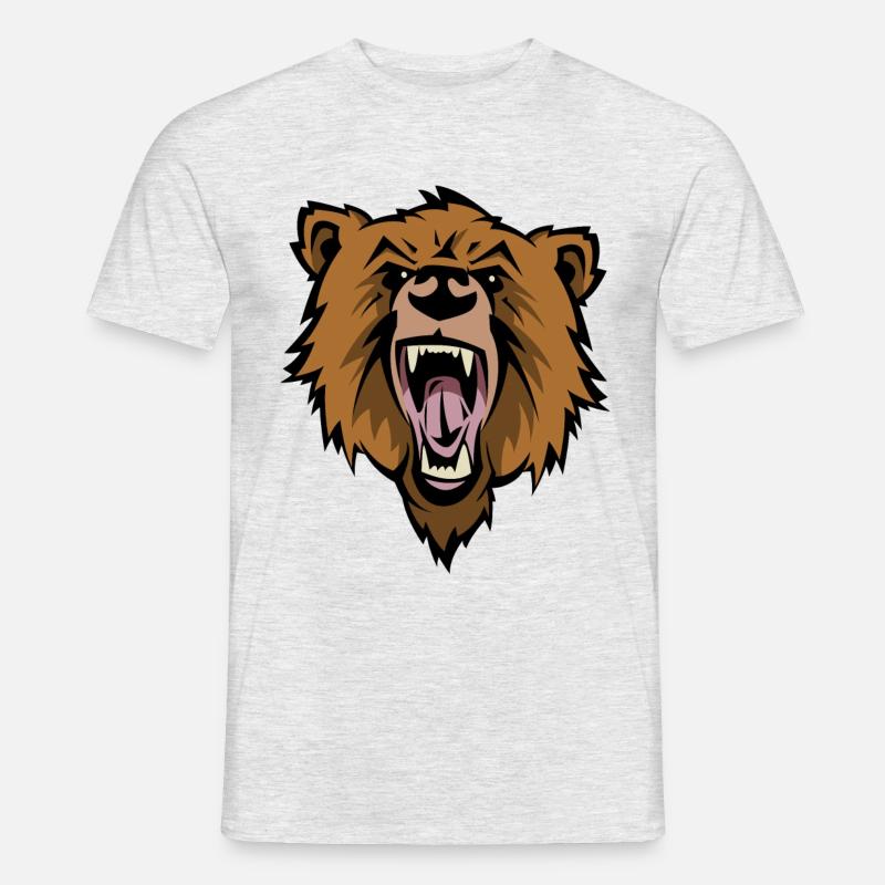 bear - Männer T-Shirt - Grau meliert