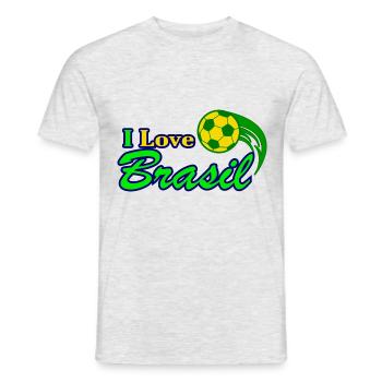 Brasil Gift Idea - Men's T-Shirt - heather grey - Front - AI Model Male 178 dark (178cm)