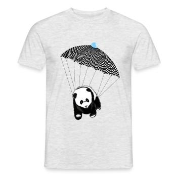 Pandabär - Männer T-Shirt - Grau meliert - Vorne - AI Model Male 178 dark (178cm)