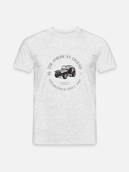 JEEP WRANGLER AMERICAN CA - T-shirt homme - gris chiné