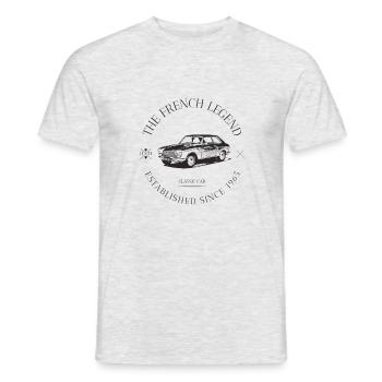  204 FRENCH CAR - T-shirt homme - gris chiné - Devant - AI Model Male 178 dark (178cm)