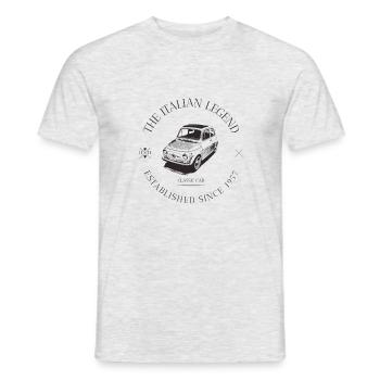 500 ITALIAN CAR - T-shirt homme - gris chiné - Devant - AI Model Male 178 dark (178cm)