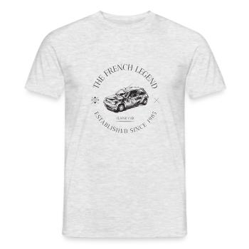  SUPER 5 GT TURBO FRENCH CAR - T-shirt homme - gris chiné - Devant - AI Model Male 178 dark (178cm)