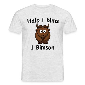 I bims ein Bimson - Männer T-Shirt - Grau meliert - Vorne - AI Model Male 178 dark (178cm)