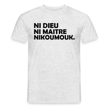 ni dieu ni maitre - T-shirt homme - gris chiné - Devant - AI Model Male 178 dark (178cm)