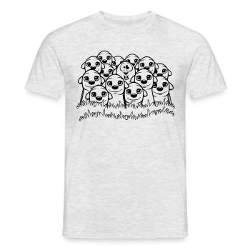 Meerkat cute sweet witty group - Men's T-Shirt - heather grey - Front - AI Model Male 178 dark (178cm)