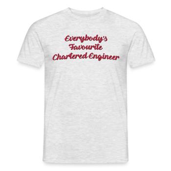 Everybodys favourite chartered engineer - Men's T-Shirt - heather grey - Front - AI Model Male 178 dark (178cm)