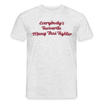 Everybodys favourite muay thai fighter f - Men's T-Shirt - heather grey - Front - AI Model Male 178 dark (178cm)