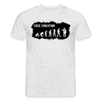 Evolution of Badass - Männer T-Shirt - Grau meliert - Vorne - AI Model Male 178 dark (178cm)