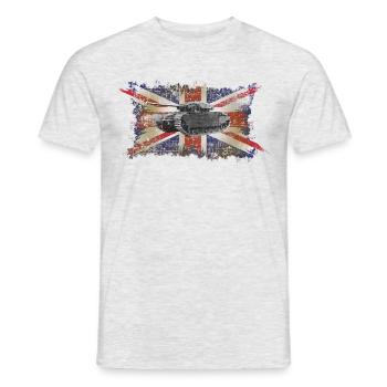british battle tank vintage - Men's T-Shirt - heather grey - Front - AI Model Male 178 dark (178cm)