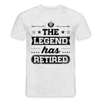 The Legend Has Retired - T-shirt homme - gris chiné - Devant - AI Model Male 178 dark (178cm)