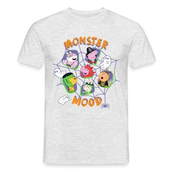 Peppa Pig Design Monster Mood Spider Web Halloween - Men's T-Shirt - heather grey - Front - AI Model Male 178 dark (178cm)