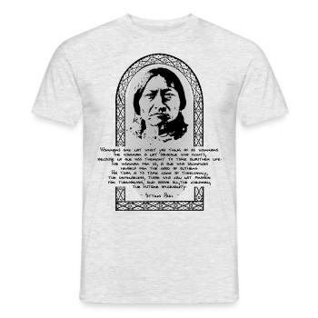 Indian - Men's T-Shirt - heather grey - Front - AI Model Male 178 dark (178cm)