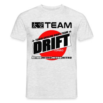 Drift Racing Team - T-shirt homme - gris chiné - Devant - AI Model Male 178 dark (178cm)