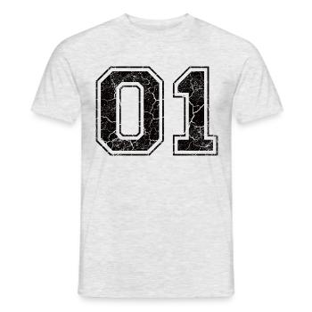 Paie 01 in Grunge Look - T-shirt homme - gris chiné - Devant - AI Model Male 178 dark (178cm)