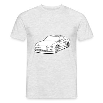 240sx white - Men's T-Shirt - heather grey - Front - AI Model Male 178 dark (178cm)