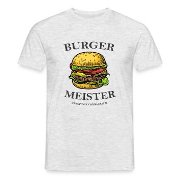 Burgermeister Grill-T-Shirt - Männer T-Shirt - Grau meliert - Vorne - AI Model Male 178 dark (178cm)