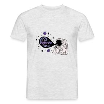 Astronaut Sterne Träume Seifenblase - Männer T-Shirt - Grau meliert - Vorne - AI Model Male 178 dark (178cm)