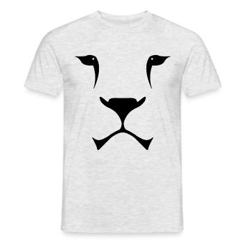 Lion - T-shirt homme - gris chiné - Devant - AI Model Male 178 dark (178cm)