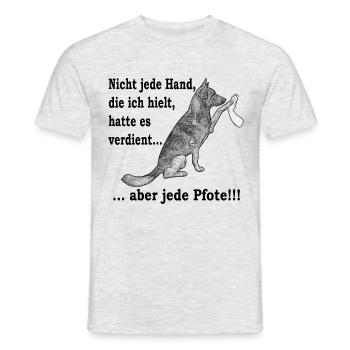 Aber jede Pfote M - Männer T-Shirt - Grau meliert - Vorne - AI Model Male 178 dark (178cm)