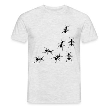 Ameisen - Männer T-Shirt - Grau meliert - Vorne - AI Model Male 178 dark (178cm)