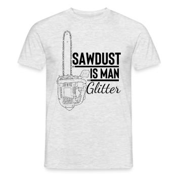 scie à chaîne - T-shirt homme - gris chiné - Devant - AI Model Male 178 dark (178cm)