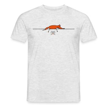 Sleeping fox - Men's T-Shirt - heather grey - Front - AI Model Male 178 dark (178cm)