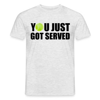You Just Got Served - T-shirt homme - gris chiné - Devant - AI Model Male 178 dark (178cm)