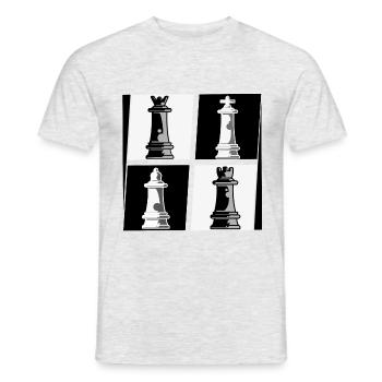 Échecs - T-shirt homme - gris chiné - Devant - AI Model Male 178 dark (178cm)