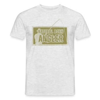 Anglermotiv Angelsport - Männer T-Shirt - Grau meliert - Vorne - AI Model Male 178 dark (178cm)