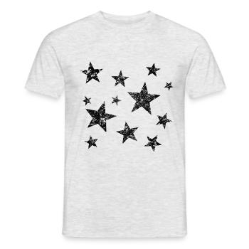 Étoiles Étoiles Rétro Vintage - T-shirt homme - gris chiné - Devant - AI Model Male 178 dark (178cm)