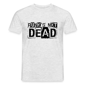 Punk is not dead - Männer T-Shirt - Grau meliert - Vorne - AI Model Male 178 dark (178cm)