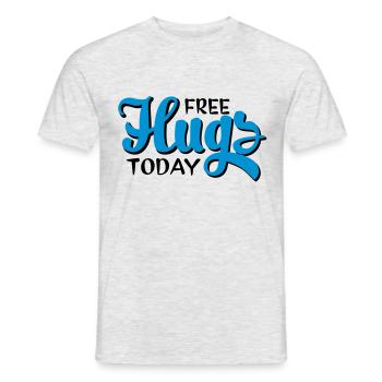 hugs - Men's T-Shirt - heather grey - Front - AI Model Male 178 dark (178cm)